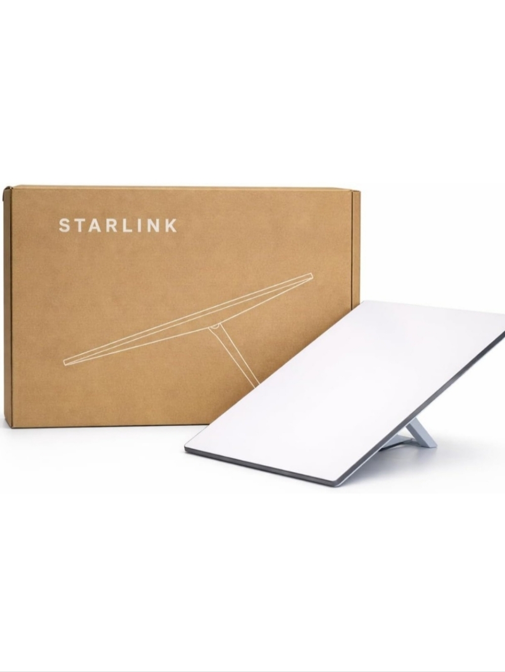 Starlink Flat White Antenna Dish with Stand